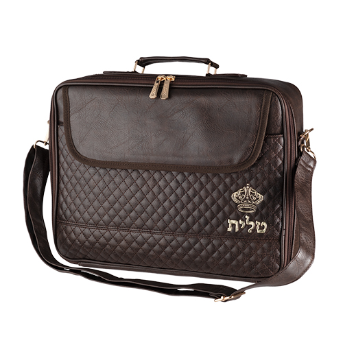 תיק טלית חום יוקרתי בעיצוב קלאסי ומכובד – תמונה 2