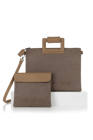 סט טלית ותפילין יוקרתי בגוון שמנת עם ידית מעוצבת