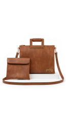 סט טלית ותפילין יוקרתי בגוון חום קלאסי