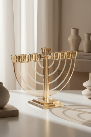 חנוכיית קריסטל מהודרת בעיצוב יוקרתי