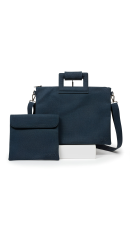 תיק מפואר לטלית ולתפילין - כחול נייבי  פשתן