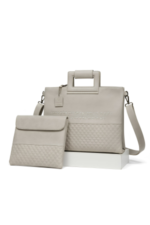 תיק מפואר לטלית ותפילין דמוי עור בטון אותיות בולטות