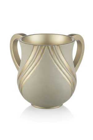 נטלה יוקרתית אבן וזהב מפולימר 14 ס מ