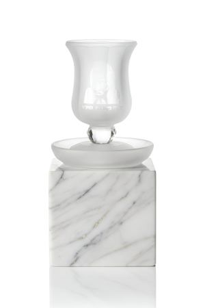 גביע קידוש קריסטל מהודר עם דמות הבבא סאלי