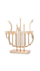 חנוכיית נבל יוקרתית עם קני קריסטל