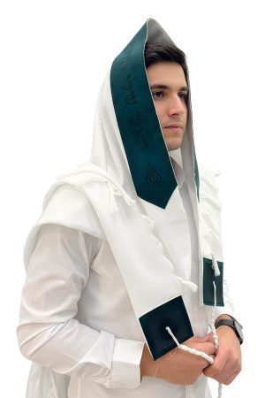 טלית מהודרת דגם “האש שלי” בחיתוך לייזר  פטרול מלכותי