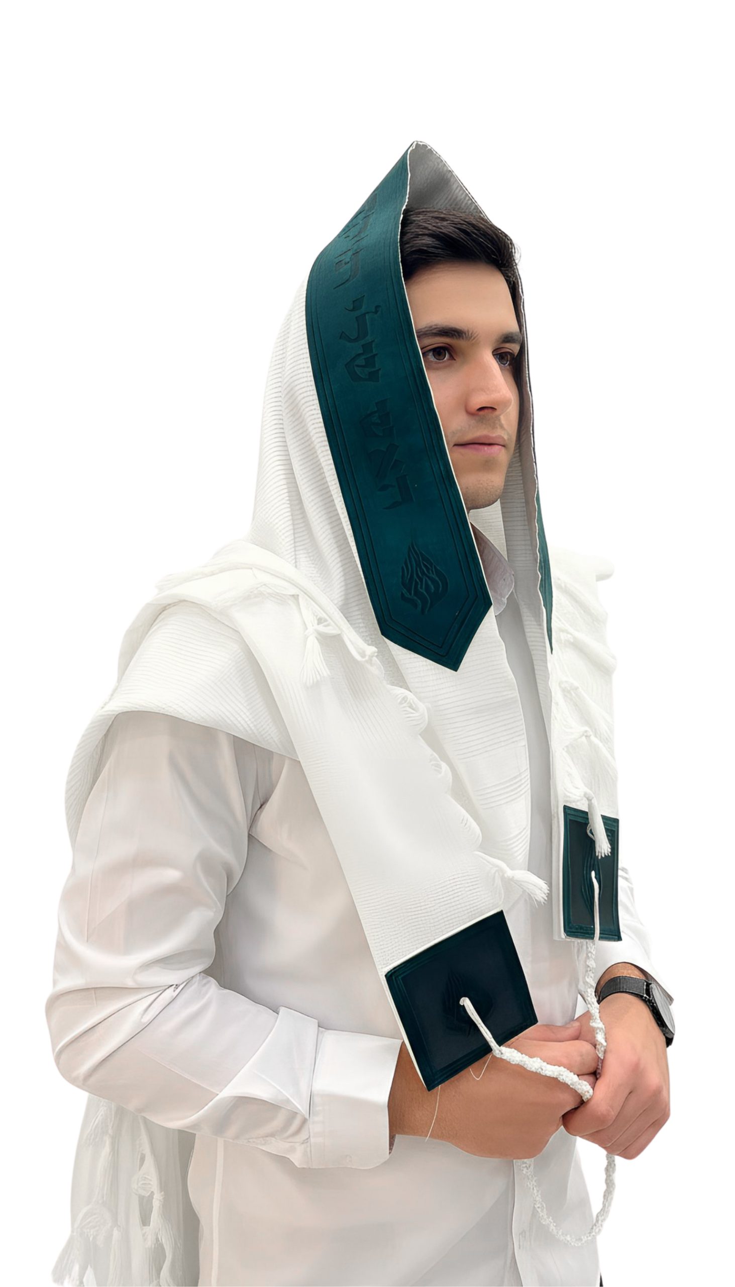 טלית מהודרת דגם “האש שלי” בחיתוך לייזר פטרול מלכותי